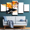 5 panel wall art canvas prints One Piece Portgas D. Ace decor picture-1200 (2)