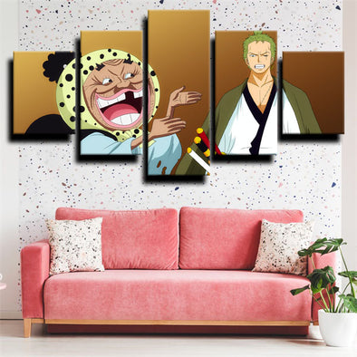 5 panel wall art canvas prints One Piece Roronoa Zoro wall picture-1200 (1)