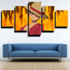5 panel wall art canvas prints One Piece Straw Hat Luffy home decor-1200 (2)