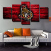 5 panel wall art canvas prints Ottawa HC red wood live room decor-1203 (3)