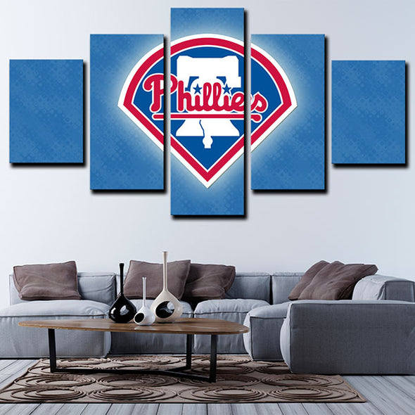 5 panel wall art canvas prints Philadelphia Phillies decor picture (2)