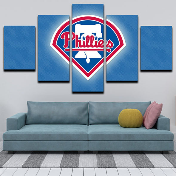 5 panel wall art canvas prints Philadelphia Phillies decor picture (4)