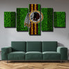 5 panel wall art canvas prints Redskins green Lawn live room decor-1203 (2)