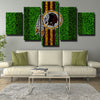 5 panel wall art canvas prints Redskins green Lawn live room decor-1203 (3)