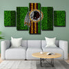 )5 panel wall art canvas prints Redskins green Lawn live room decor-1203 (4)