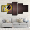 5 panel wall art canvas prints Redskins yellow and red decor picture-1204 (1)
