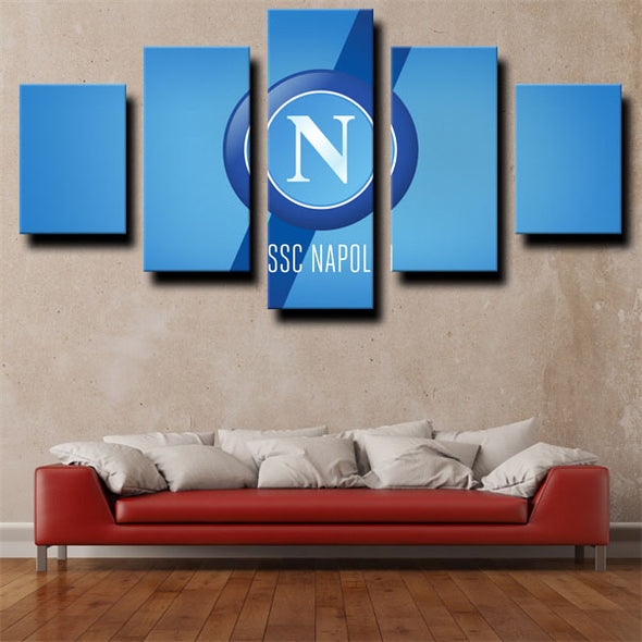5 panel wall art canvas prints SSC Napoli  home decor-1202 (2)