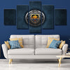 5 panel wall art canvas prints Sky Blue iron home decor-1202 (1)