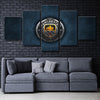 5 panel wall art canvas prints Sky Blue iron home decor-1202 (4)