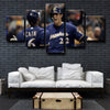 5 panel wall art canvas prints The Brew Crew Christian Yelich wall picture-1214 (2)