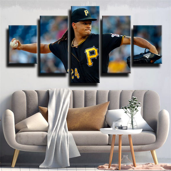 5 panel wall art canvas prints The Bucs Chris Archer wall picture-1214 (2)