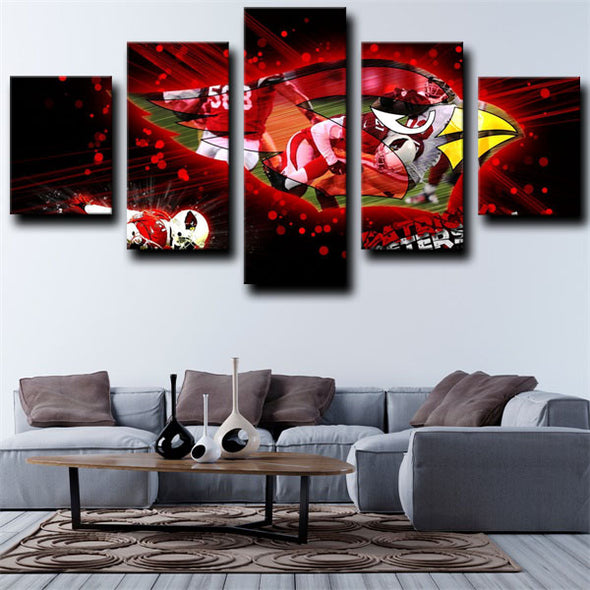 5 panel wall art canvas prints The Cards wall decor-1211 (2)