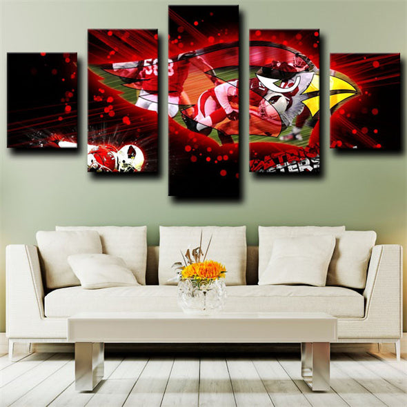 5 panel wall art canvas prints The Cards wall decor-1211 (3)