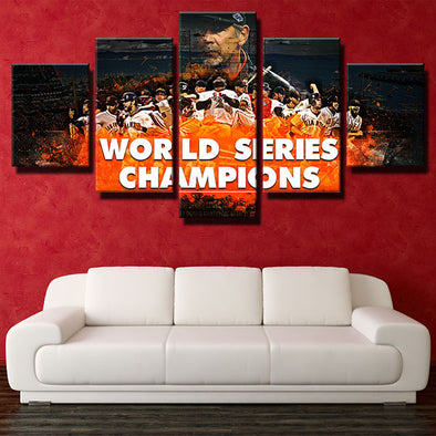  5 panel wall art canvas prints The G's World series champions wall decor-1201 (1)