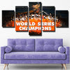  5 panel wall art canvas prints The G's World series champions wall decor-1201 (2)