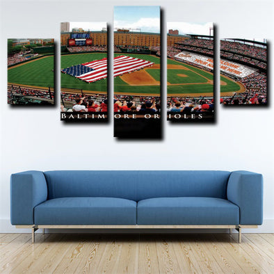 5 panel wall art canvas prints The O's decor picture-1214 (1)