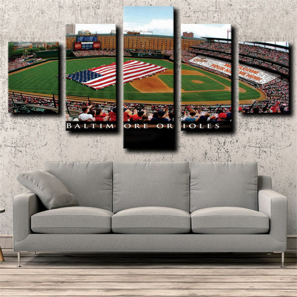 5 panel wall art canvas prints The O's decor picture-1214 (3)