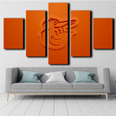 5 panel wall art canvas prints The O's wall picture-1213 (1)