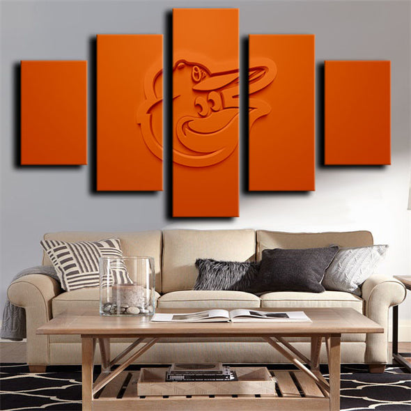 5 panel wall art canvas prints The O's wall picture-1213 (3)