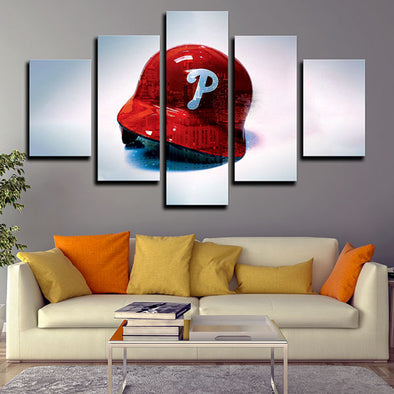 5 panel wall art canvas prints The Phils wall picture (1)