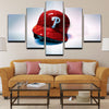5 panel wall art canvas prints The Phils wall picture (2)