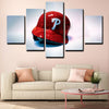 5 panel wall art canvas prints The Phils wall picture (3)
