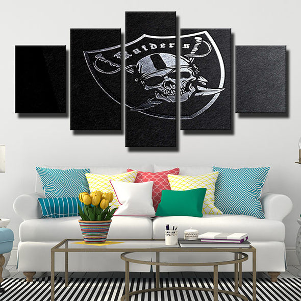 5 panel wall art canvas prints The Silver and Black shine home decor-1212 (2)