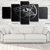 5 panel wall art canvas prints The Silver and Black shine home decor-1212 (3)