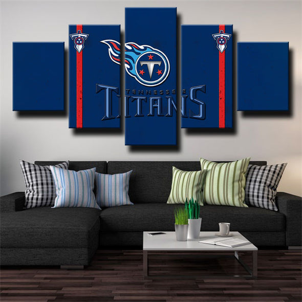 5 panel wall art canvas prints Titans team standard home decor-1202 (2)