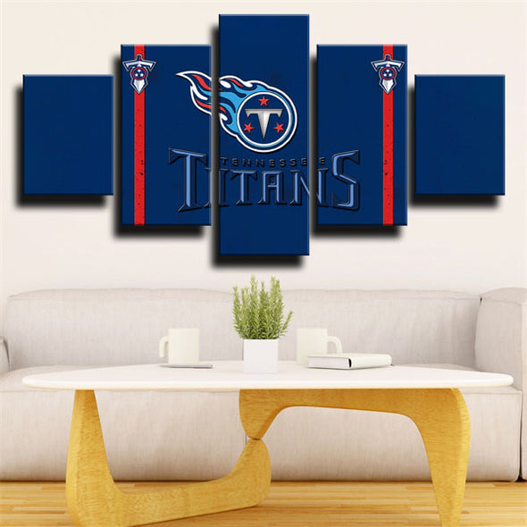 5 panel wall art canvas prints Titans team standard home decor-1202 (3)