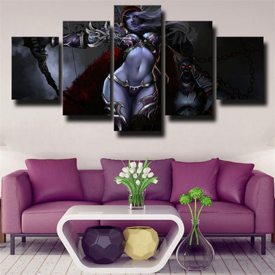 5 panel wall art canvas prints WOW Battle for Azeroth decor picture-1215 (1)