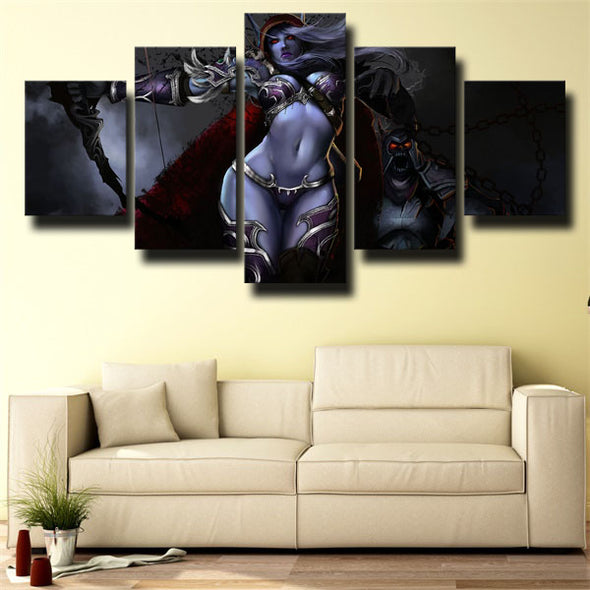5 panel wall art canvas prints WOW Battle for Azeroth decor picture-1215 (2)