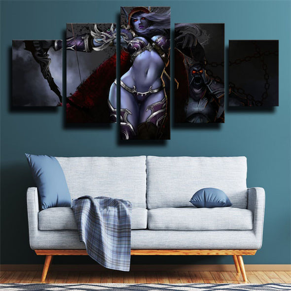 5 panel wall art canvas prints WOW Battle for Azeroth decor picture-1215 (3)