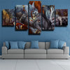 5 panel wall art canvas prints WOW Mists of Pandaria live room decor-1213 (3)