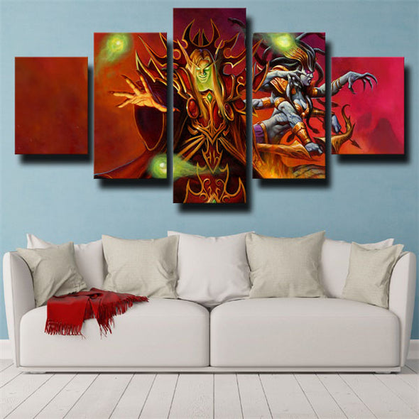 5 panel wall art canvas prints WOW The Burning Crusade decor picture-1210 (2)