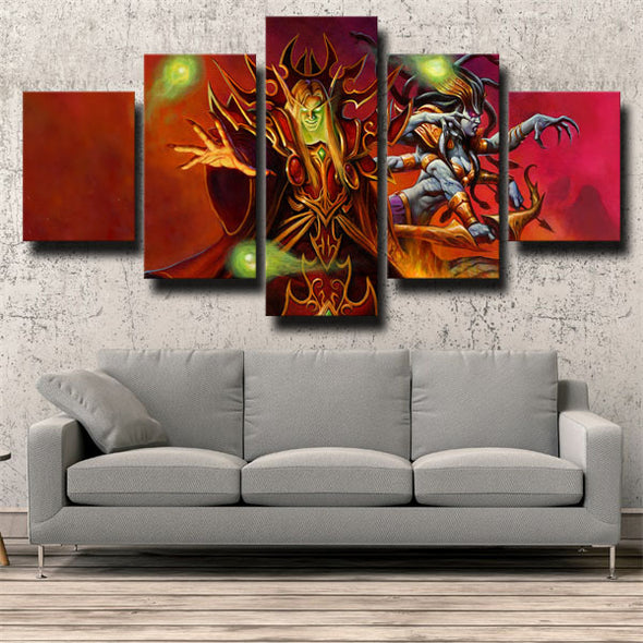 5 panel wall art canvas prints WOW The Burning Crusade decor picture-1210 (3)