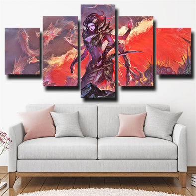 5 panel wall art canvas prints WOW The Burning Crusade wall picture-1209 (1)