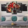5 panel wall art canvas prints Warriors Stephen Curry decor picture-1247 (1)
