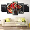 5 panel wall art canvas prints Warriors Stephen Curry decor picture-1247 (3)