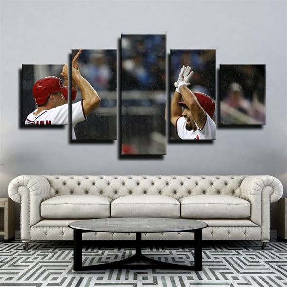 5 panel wall art canvas prints Washington Nationals Team  Symbol home decor1222 (3)