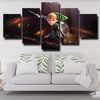 5 panel wall art canvas prints Zelda Link cartoon wall decor-1612 (2)