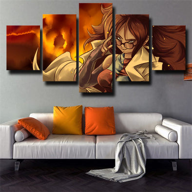 5 panel wall art canvas prints dragon ball Android 21 fire wall picture-1914 (1)