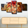 5 panel wall art canvas prints dragon ball Goku attacking wall decor-2043 (1)