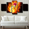 5 panel wall art canvas prints dragon ball Goku decor picture black-2046 (2)