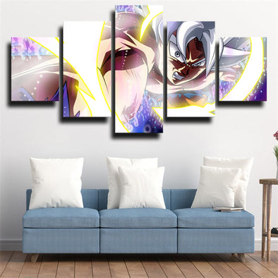 5 panel wall art canvas prints dragon ball Son Goku attack home decor-2070 (1)