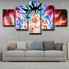 5 panel wall art canvas prints dragon ball Super Saiyan Goku wall decor-2044 (2)