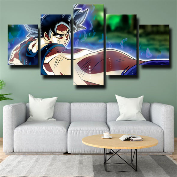 5 panel wall art canvas prints dragon ball cool Goku wall decor-2068 (2)