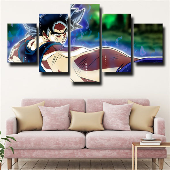 5 panel wall art canvas prints dragon ball cool Goku wall decor-2068 (3)