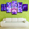 5 panel wall art canvas prints dragon ball purple Goku wall picture-2045 (1)