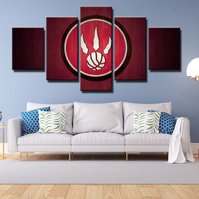 5 panel wall art canvas prints the Big Smoke red wood home decor-1204 (1)